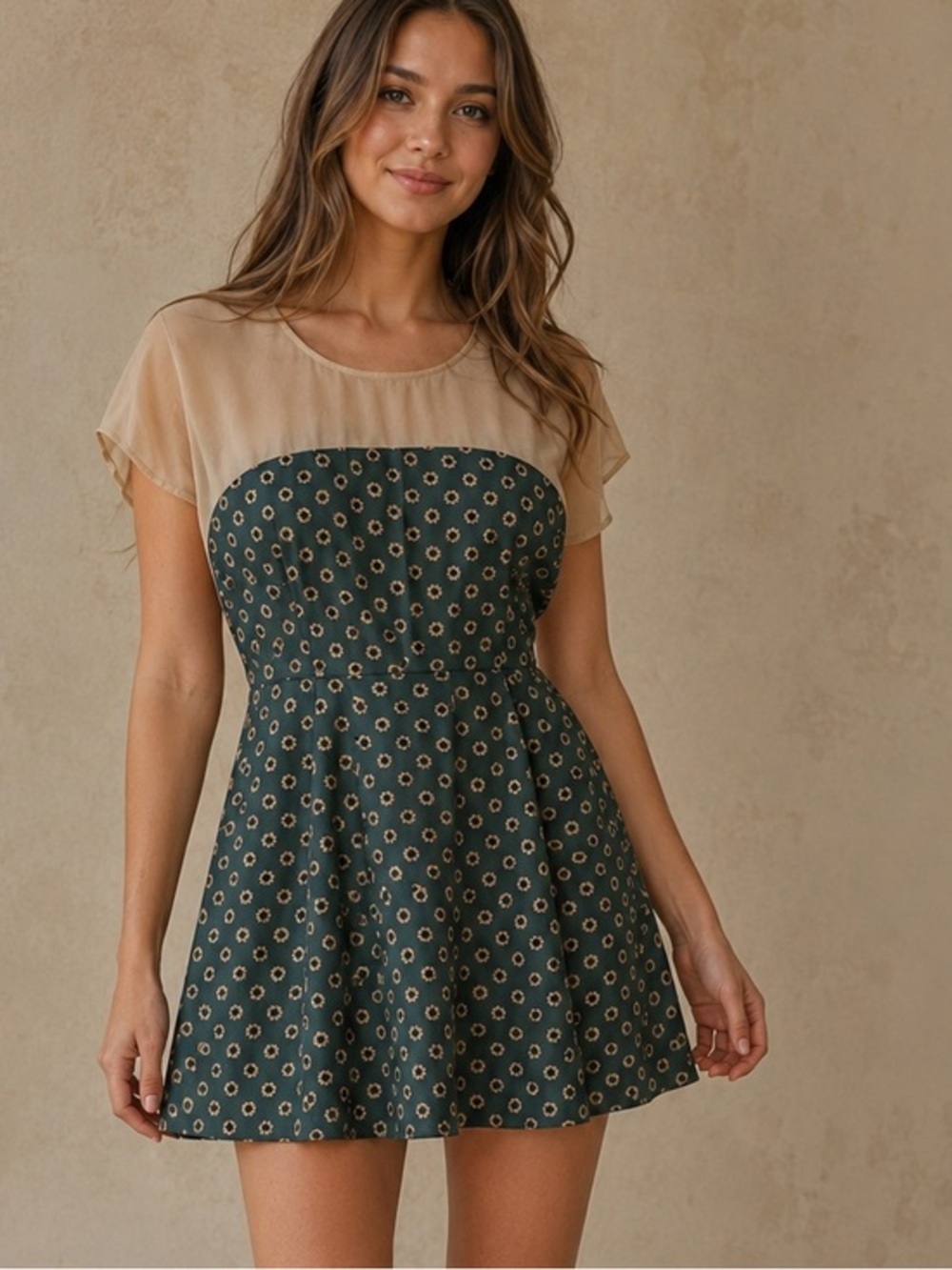 ASOS Ditzy Floral Sleeveless Mini Skater Dress - Picture 1 of 7